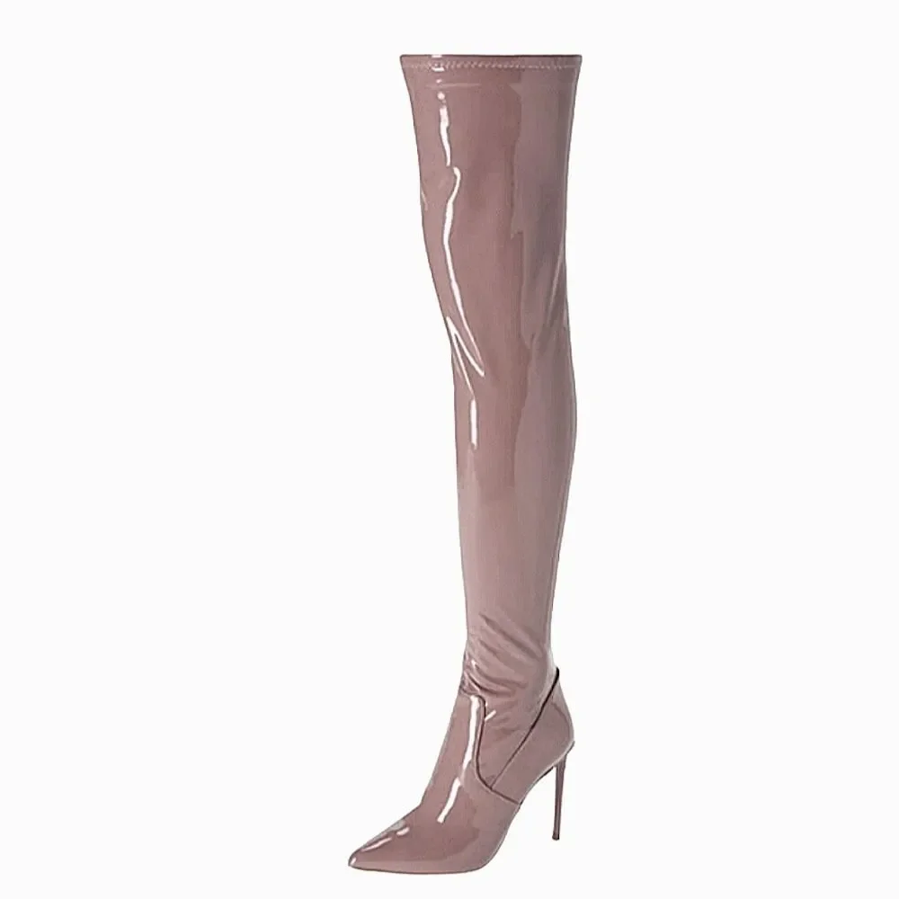 Steve Madden Viktory over the knee Boot in mauve patent leather